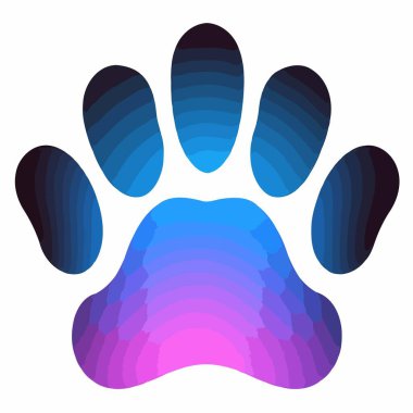 Vektör biçiminde bir hayvan pençesi izi simgesi, evcil hayvanları, vahşi yaşamı veya hayvan izleme araçlarını temsil etmek için uygundur..