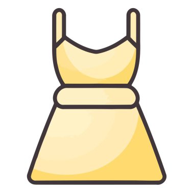 Vektör biçiminde bir önlük simgesi, aşçıları, pişirmeyi ya da yemeği temsil etmek için uygun..