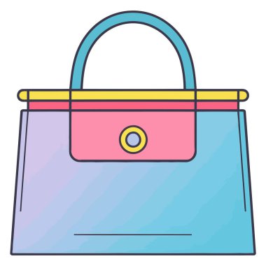 Perakende mağazaları için uygun bir alışveriş torbasını vektör biçiminde temsil eden bir simge