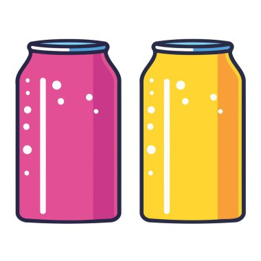 Vektör biçiminde bir alüminyum kutu simgesi, konserve içecekleri veya çevre dostu uygulamaları göstermek için uygundur.