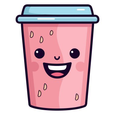 Yorgun bir kahve fincanını çizgi film karakteri ile temsil eden bir ikon. Uykulu sabahları ve kafe tasarımlarını resmetmeye uygun.