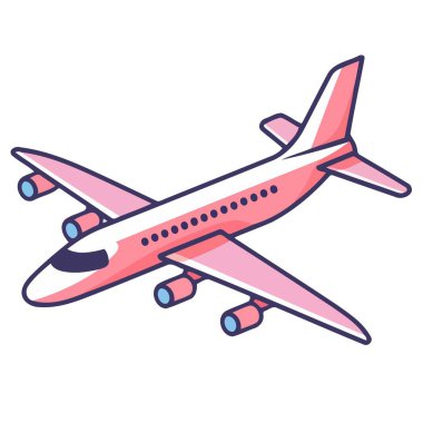 Uçuşları, seyahatleri ve havacılıkla ilgili grafikleri tasvir etmek için ideal bir uçak simgesi.