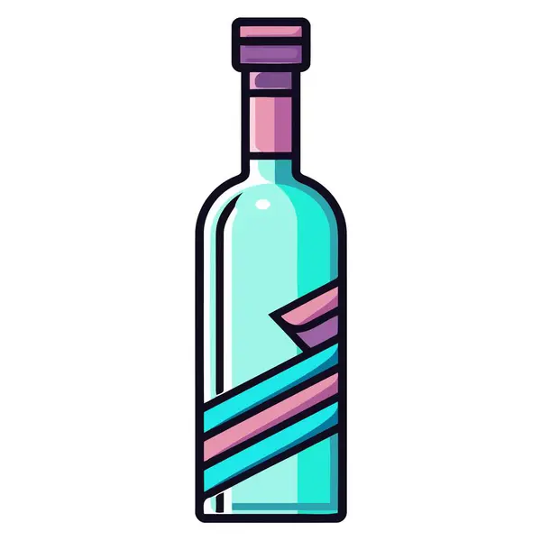 Ikona Butelki Alkoholu Formacie Wektorowym Odpowiednia Przedstawiania Napojów Alkoholowych Grafiki — Wektor stockowy