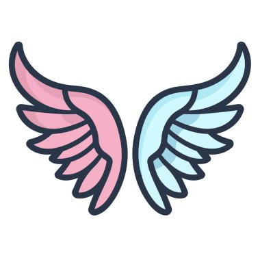 Melekleri, dini motifleri veya ilahi betimlemeleri temsil etmek için uygun bir melek kanadının simgesi..