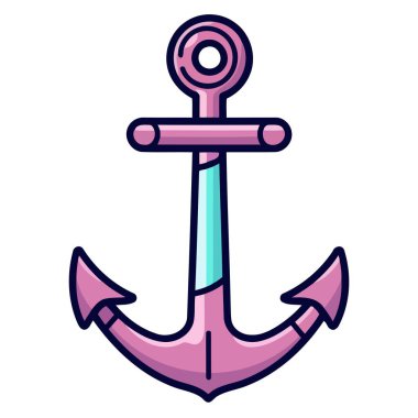 Vektör biçiminde bir çapa simgesi, gemileri, tekneyi veya denizcilik sembolizmini resmetmek için uygundur.