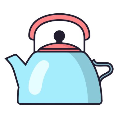 Çaydanlık simgesinin ayrıntılı vektörü, çay ve kahve ile ilgili grafikler için mükemmel.