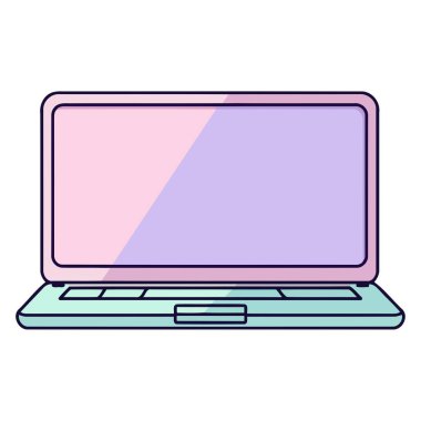 Bir dizüstü bilgisayar simgesinin ayrıntılı vektörü, dijital ve aygıt grafikleri için ideal.