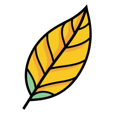 Vektör biçiminde minimalist yaprak simgesi.
