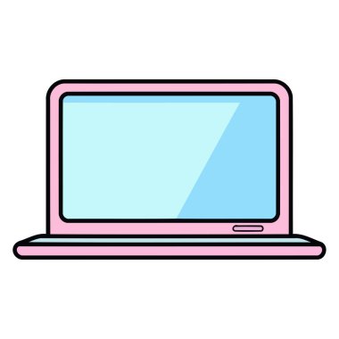 Bir dizüstü bilgisayar simgesinin ayrıntılı vektörü, dijital ve aygıt grafikleri için ideal.