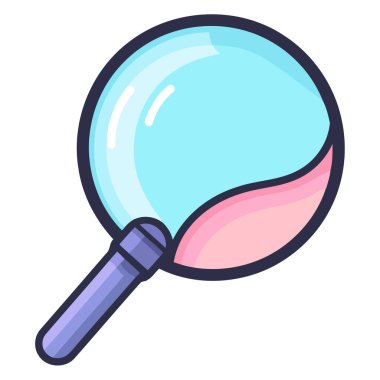 Yakın inceleme ve yazılı belgeleri sembolize eden, büyüteç ve kalem içeren bir taslak vektör simgesi.