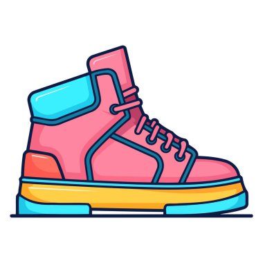 Erkek ayakkabıları için bir taslak vektör simgesi, temiz ve düz görünüşlü erkekler için tipik ayakkabı tasarımları sergiliyor.