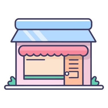 Dijital dokunuşlu sadeleştirilmiş bir araba tasarımı içeren çevrimiçi bir dükkan logosunun vektör tabanlı simgesi