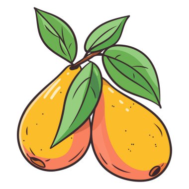 Belirgin eğriyi ve yumuşak yüzeyi vurgulayan bir mango taslak vektör simgesi