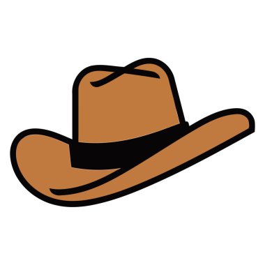 Bir vektör tabanlı kahverengi bıyık ikonu, izole edilmiş