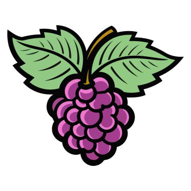 Dut tabanlı bir ikon vektör, karakteristik engebeli dokulara sahip böğürtlen koleksiyonu içeriyor