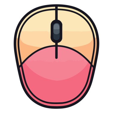 Sağ ve sol tuşları ile parlak bir dış hat içeren, bir fare tabanlı bir vektör simgesi