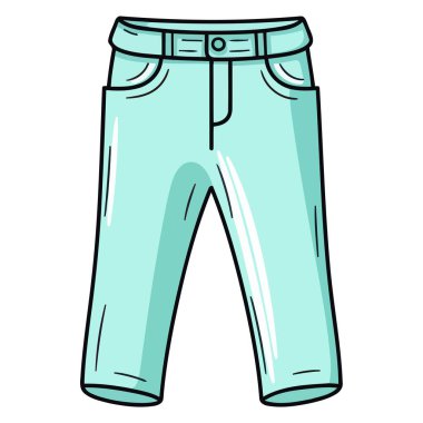 Pantolon tabanlı bir vektör ikonu, iki bacaklı düz bir dış hatla