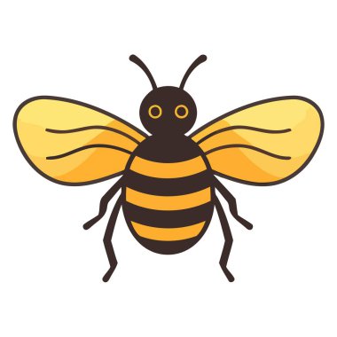 Organik ve sağlıkla ilgili temaları sembolize etmek için tasarlanmış sağlıklı ballı bir arıyı gösteren bir ikon..