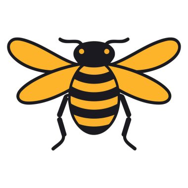 Organik ve sağlıkla ilgili temaları sembolize etmek için tasarlanmış sağlıklı ballı bir arıyı gösteren bir ikon..