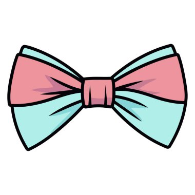 Resmi aşınma veya dekoratif stili gösteren vektör biçiminde bir papyon simgesi.