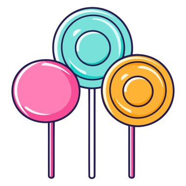 Şekerleme ya da tatlı temalı projeler için mükemmel bir ikon şekerlemesi..