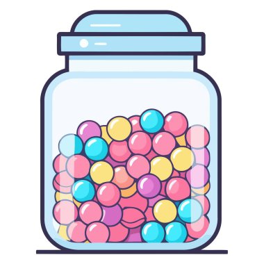 Illustration of a candy icon, perfect for confectionery or sweet themed projects. clipart