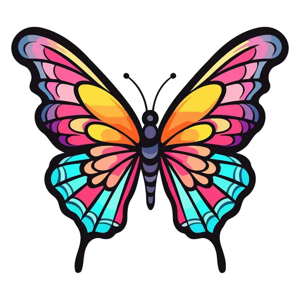 Anten kaprisli egzotik kelebek simgesi, doğa temalı tasarımlar için mükemmel..