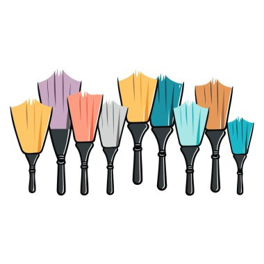 Bir boya fırçası simgesinin vektör çizimi, sanatla ilgili tasarımlar için mükemmel.