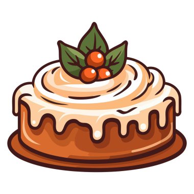 Lezzetli ev yapımı tart ikonunun vektör çizimi. Pasta tasarımları için mükemmel..