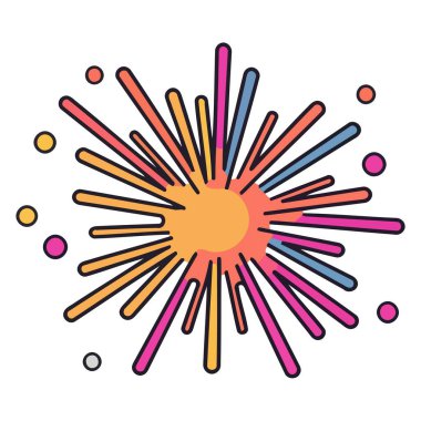 Etkileyici görseller için vektör biçiminde dinamik çizgi roman patlama simgesi.