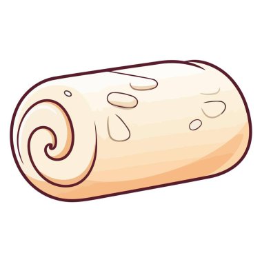 Hoş bir kremalı rulo içeriyor, fırın temalı tasarımlar için mükemmel..