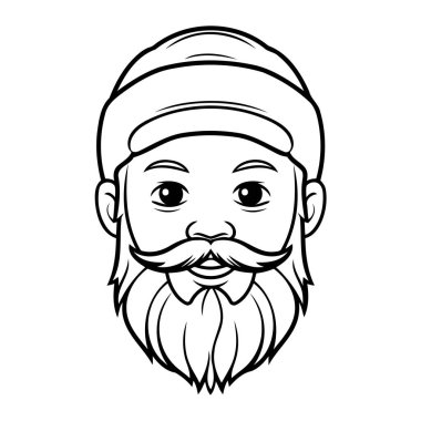 Basit bir sanat tarzında temiz ve sevimli sakal simgesi, çeşitli tasarım projeleri için mükemmel..