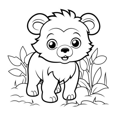 Şirin ve temiz bizon ana hatları vektör biçiminde, basit ve büyüleyici bir estetik tasarım için mükemmel..