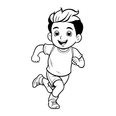 Basit tasarımlar için mükemmel, vektör formatında temiz ve sevimli çizgi sanat sporcusu simgeleri.