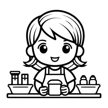 Güzel barista çizimlerinden oluşan temiz ve basit bir resim seti. Kahve dükkanları ve kafeler için mükemmel..