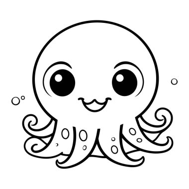 Temiz ve şirin bir tasarımı olan tapılası ahtapot çizgisi ikonu. Herhangi bir projeye biraz kapris katmak için ideal.