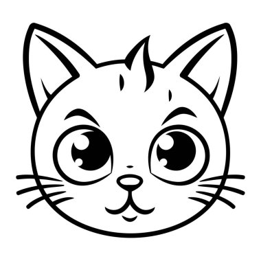 Çizgiler ve renklendirme faaliyetleri için uygun karikatür biçimi vektör ikonu tasarımı.