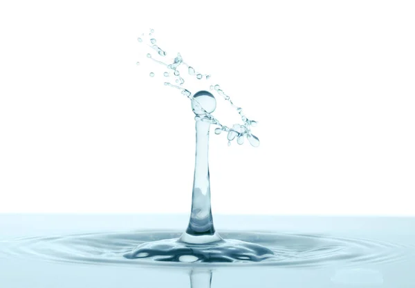 Respingo Água Como Guarda Chuva Fundo Branco Close — Fotografia de Stock