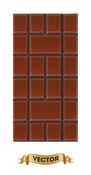 Barras Chocolate Fundo Branco Ilustração Vetorial Realista Close —  Vetores de Stock