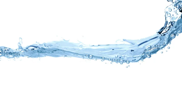ホワイトバックグラウンドのウォーターウェーブクローズアップ 清潔な飲料水コンセプト — ストック写真