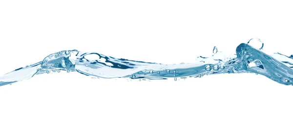 Fala Wodna Odizolowana Białym Tle Zbliżenie Czysta Koncepcja Wody Pitnej — Zdjęcie stockowe