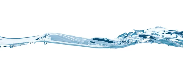 Fala Wodna Odizolowana Białym Tle Zbliżenie Czysta Koncepcja Wody Pitnej — Zdjęcie stockowe