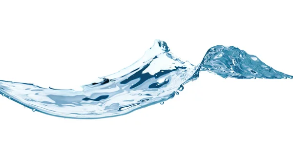 白い背景に隔離された水波 きれいな飲料水の概念 — ストック写真