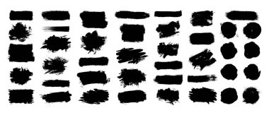 Şeffaf bir arkaplanda metin için çerçeve ile kozmetik rimel vuruşları seti. Gerçekçi rimel lekeleri, vektör çizimleri