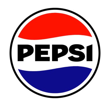 Beyaz arka planda yeni Pepsi logosu, vektör illüstrasyonu. Pepsi, PepsiCo tarafından üretilen karbonatlı bir meşrubat.