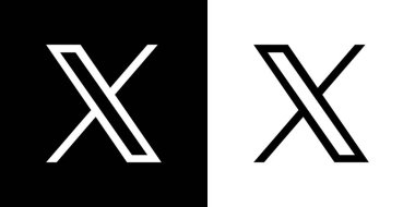 Beyaz ve siyah arkaplanlı bir dizi Yeni Twitter logosu, vektör illüstrasyonu. Twitter logosu mavi kuş sembolü yerine X olarak değiştiriyor. Elon Musk ikonik logoyu kaldırma duyurusunu yaptı.