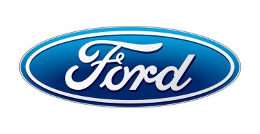 Şeffaf bir arka planda Ford logosu, vektör illüstrasyonu. Ford Motor Company, Amerikalı çok uluslu otomobil üreticisi.