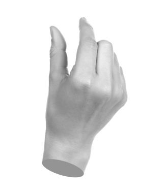 Akıllı telefon ekranındaki gibi el hareketleriyle, şeffaf arka planda izole edilmiş. Çağdaş sanat