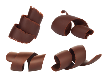 Set of Chocolate Shavings, isolated on transparent background 