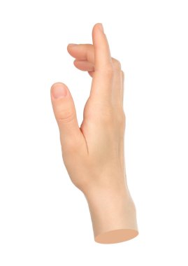 El, şeffaf bir arkaplanda izole bir hareket gösteriyor. Çağdaş sanat